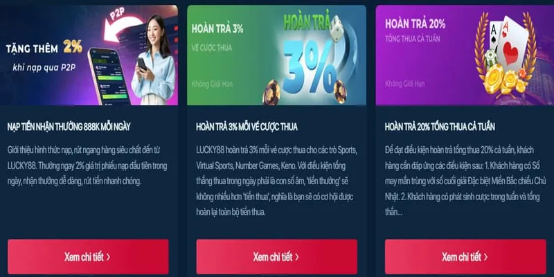Thưởng nạp lần đầu và sự kiện đặc biệt